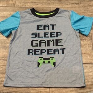 Kids Gaming Pajama Top - Blue and Black